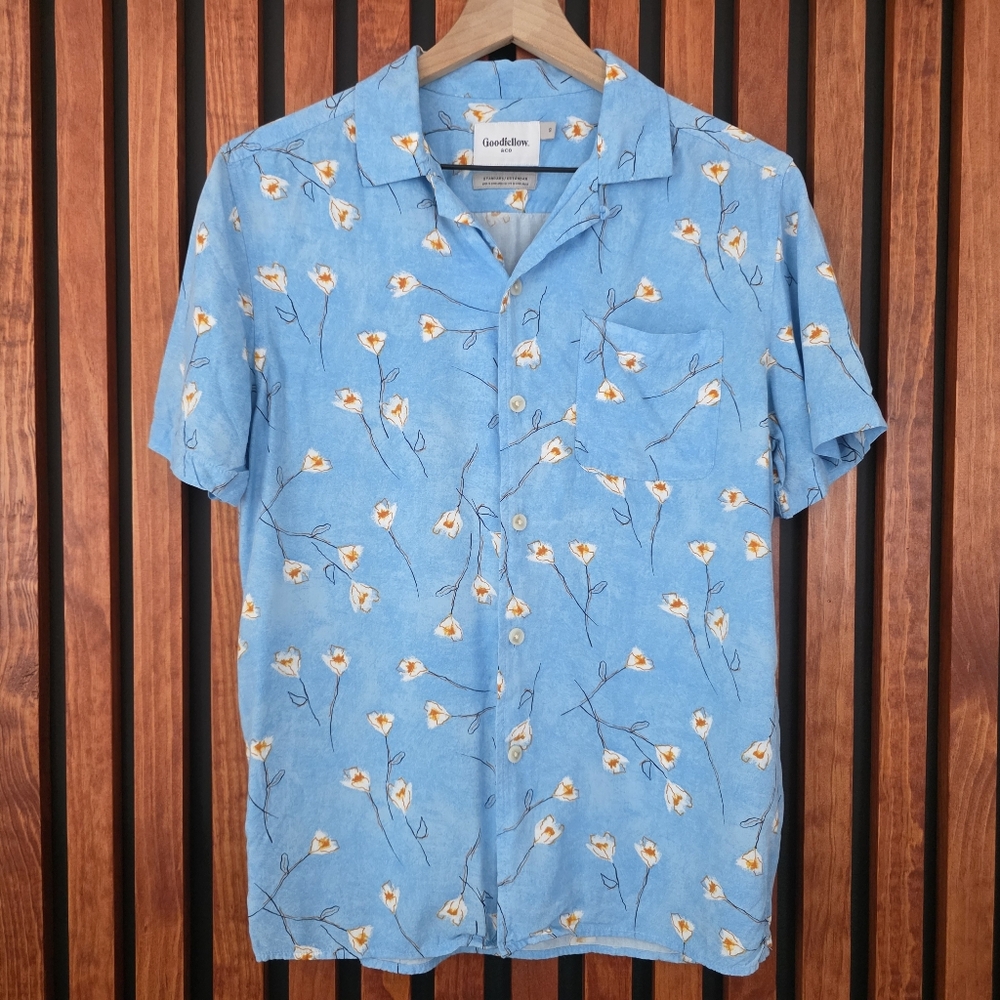 Goodfellow & Co Men's Blue Floral Shirt
